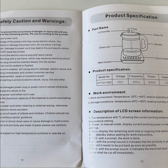 Multi-Function Kettle - Black Glass Teapot - Picture 13 of 16